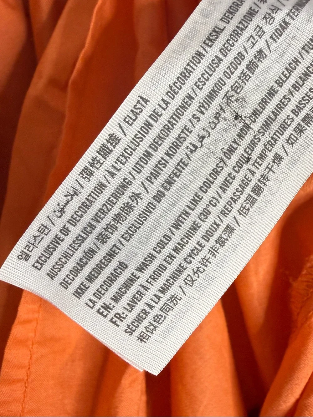 Abercrombie & Fitch Sydney Smocked Midi Dress Medium Orange Pockets